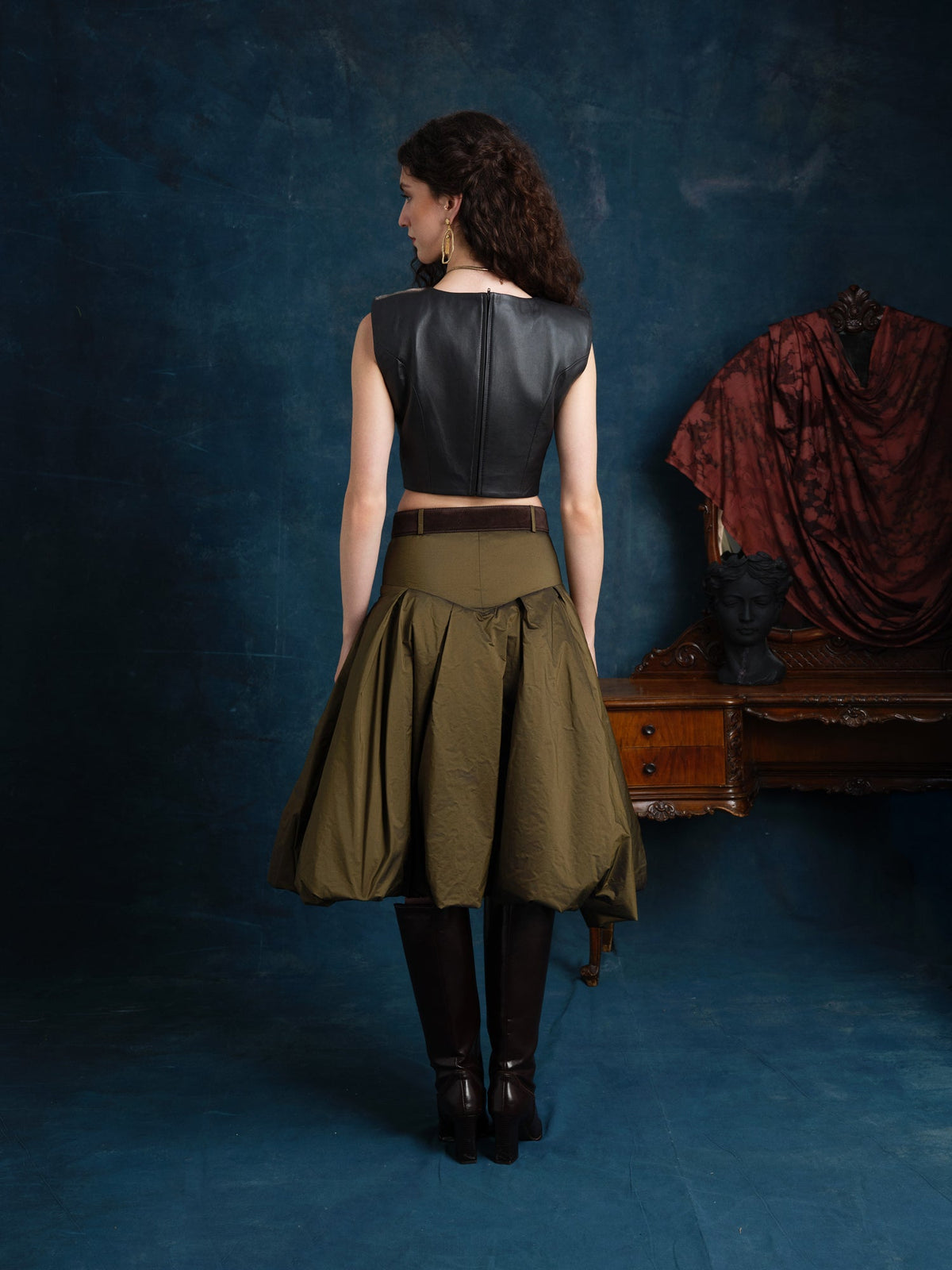 Amelie Genuine Leather Top