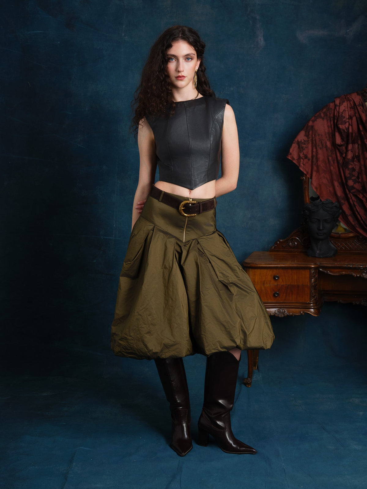 Amelie Tafetta Baloon Skirt