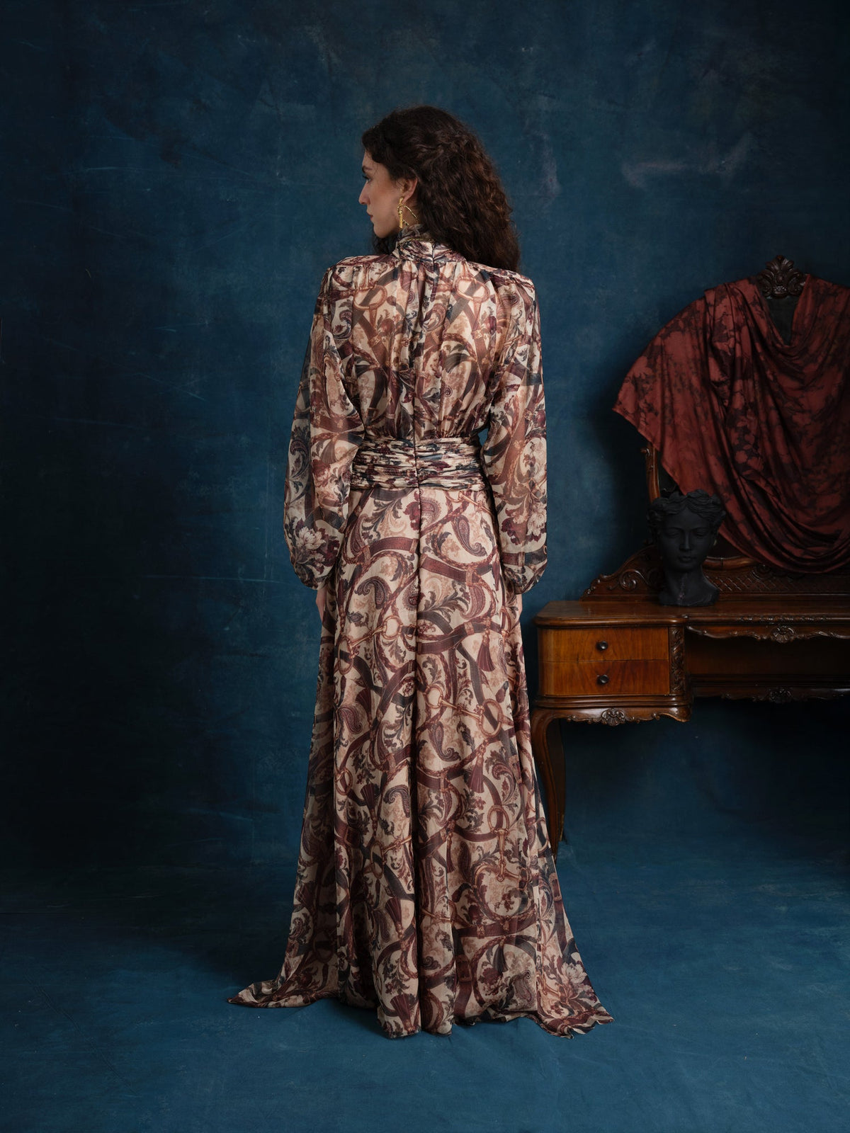 Sadie Printed Schiffon Maxi Dress