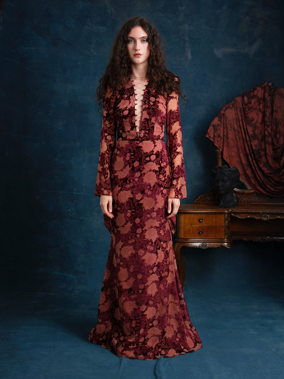 Sierra Silk Velvet Maxi Dress
