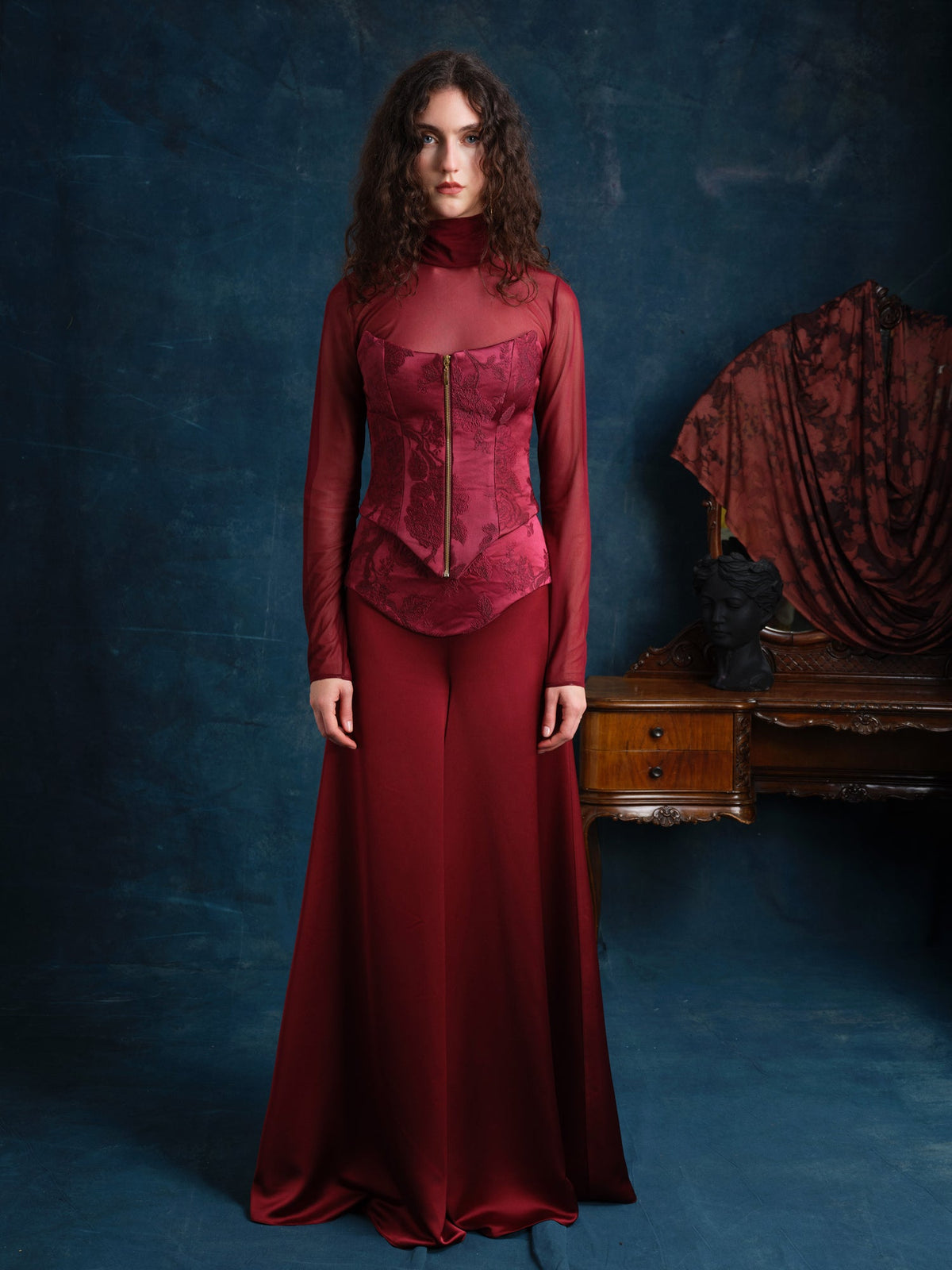 Caroline Brocade Corset Top