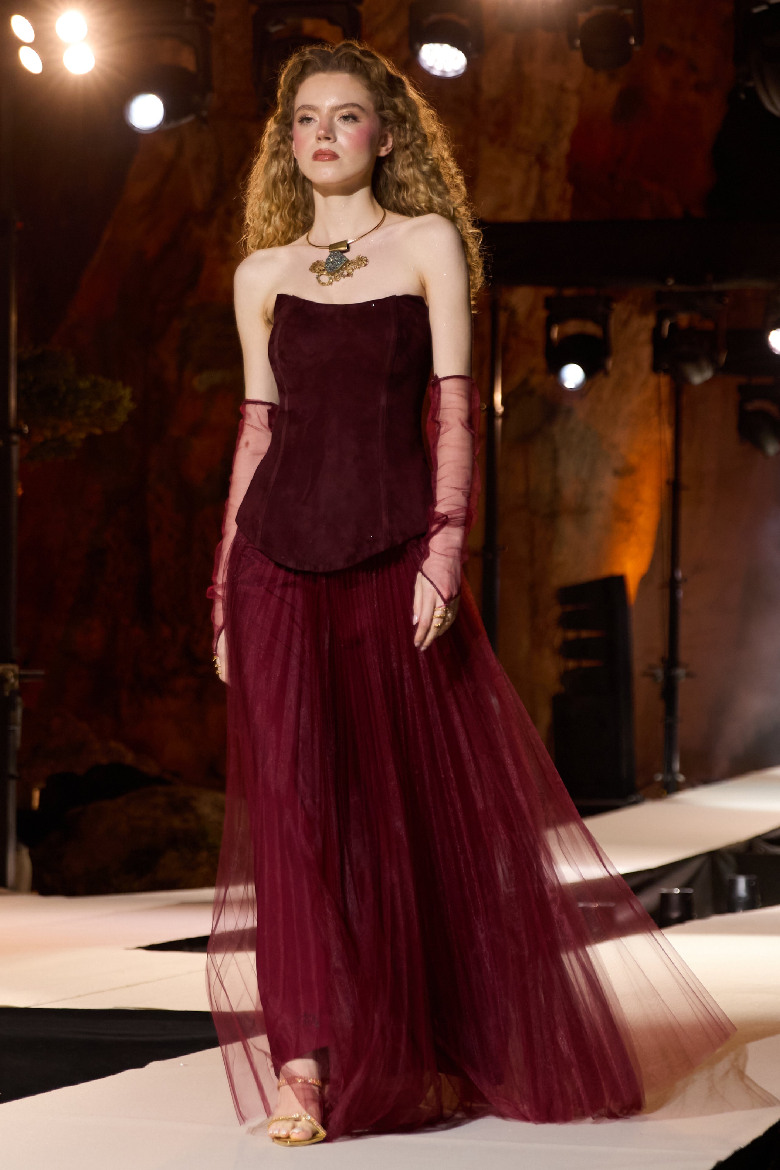 Cassia Suede Corset Top