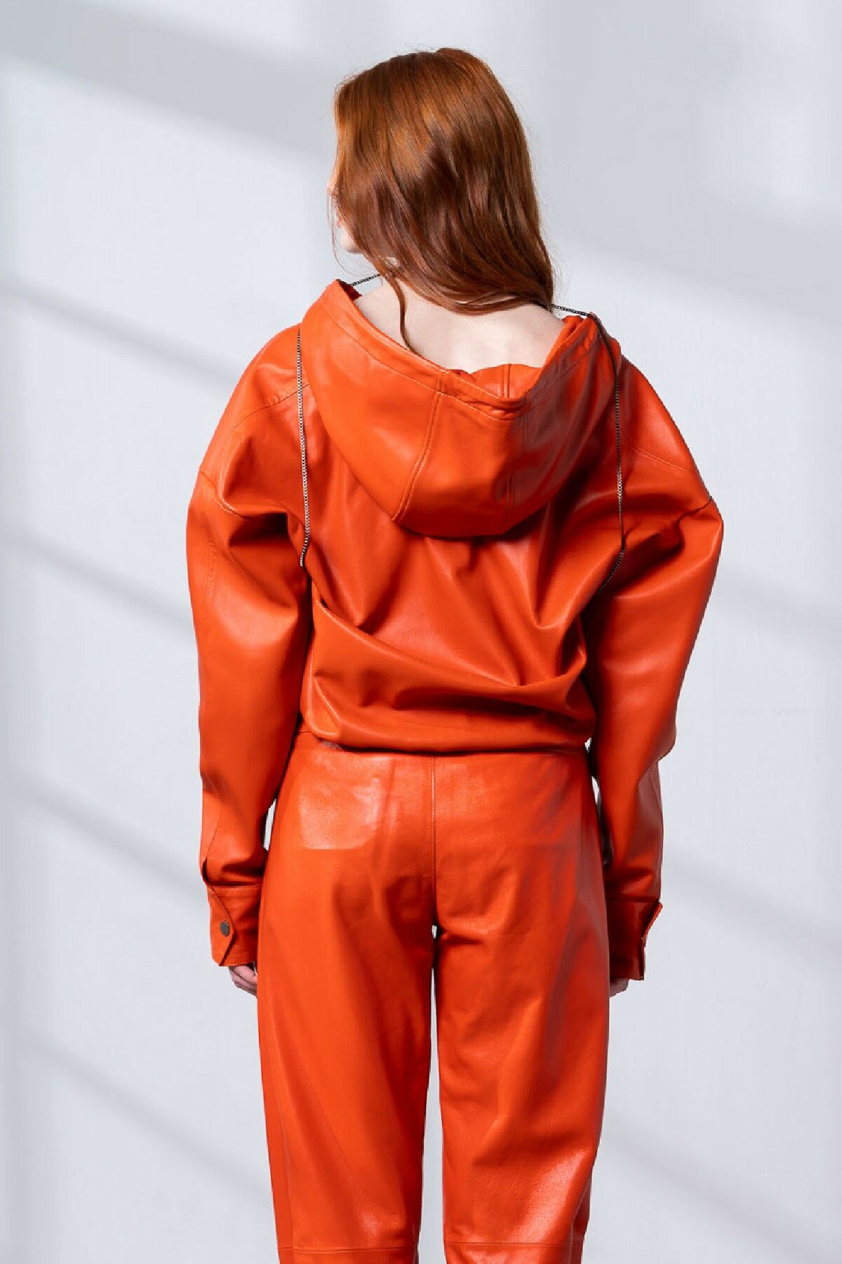 Kira Hoodie Leather Sweatshirt