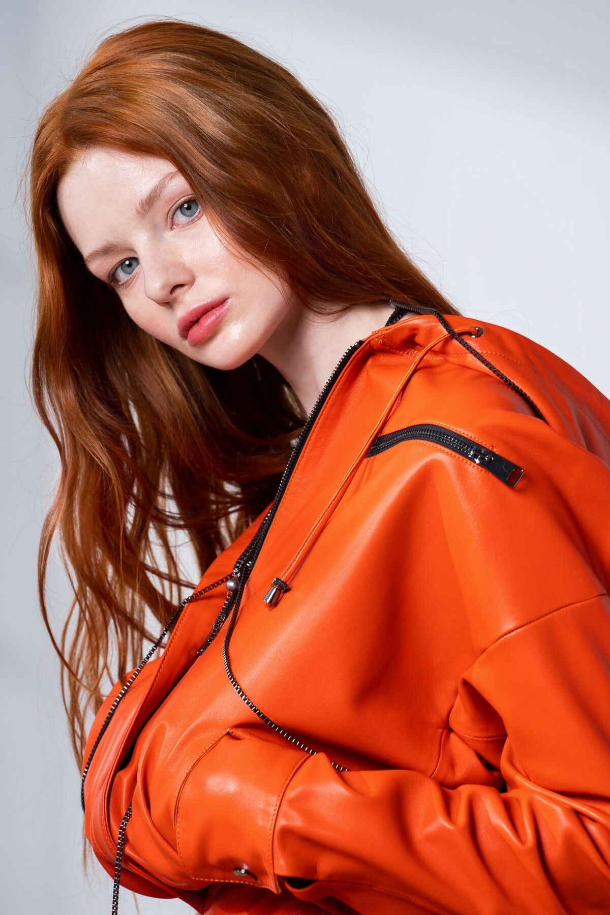 Kira Hoodie Leather Sweatshirt