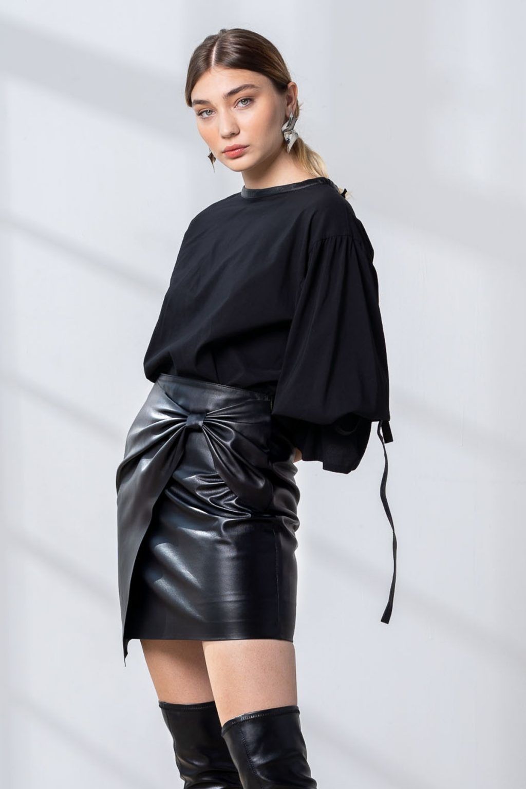 Skye Leather Skirt