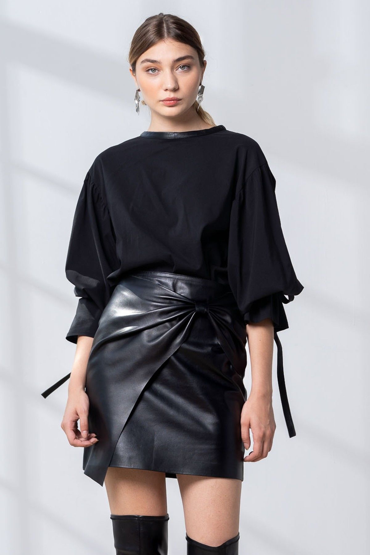 Skye Leather Skirt