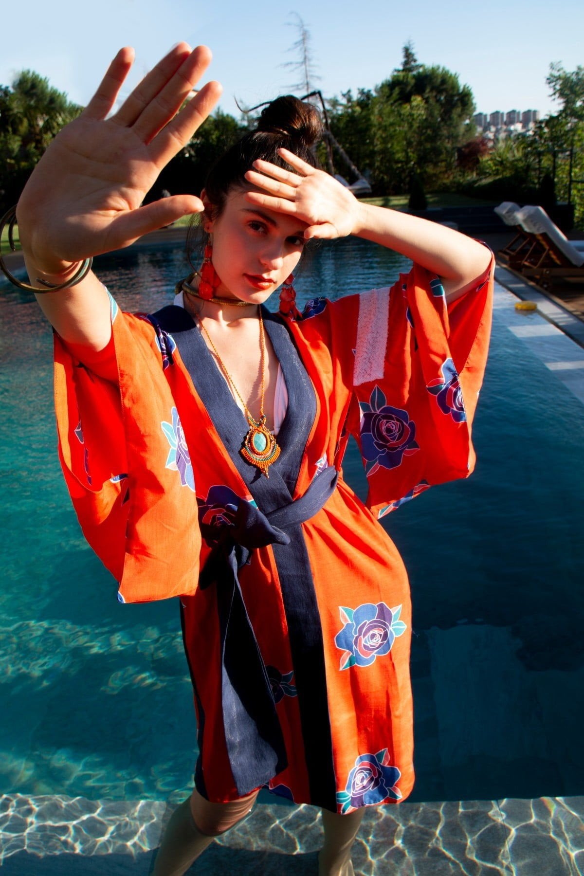 Coral Kimono