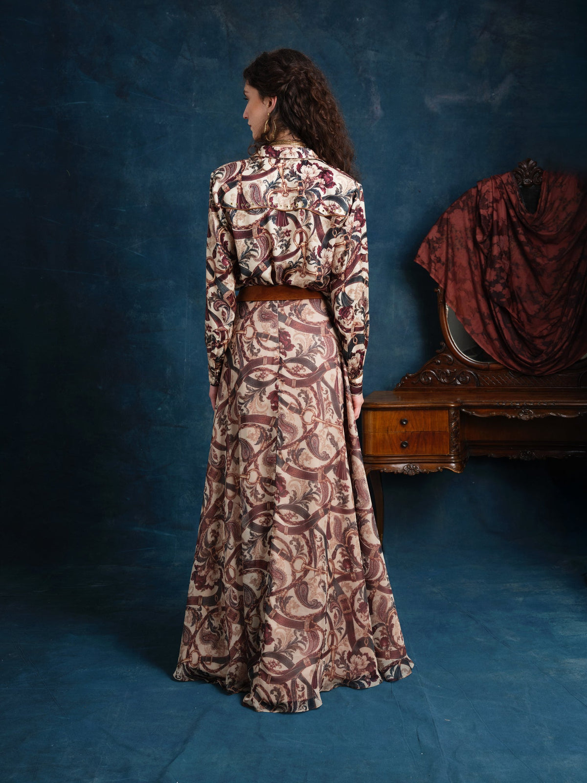 Maryjane Printed Satin Shirt