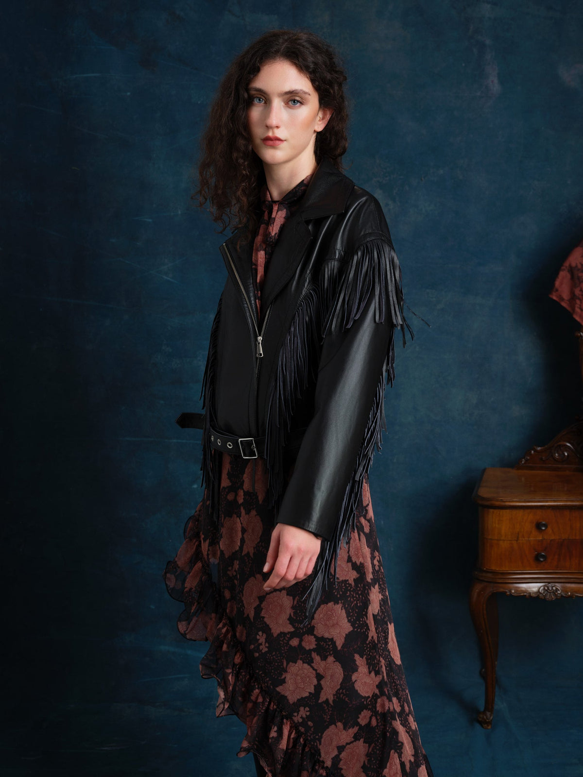 Fiorella Biker Leather Jacket