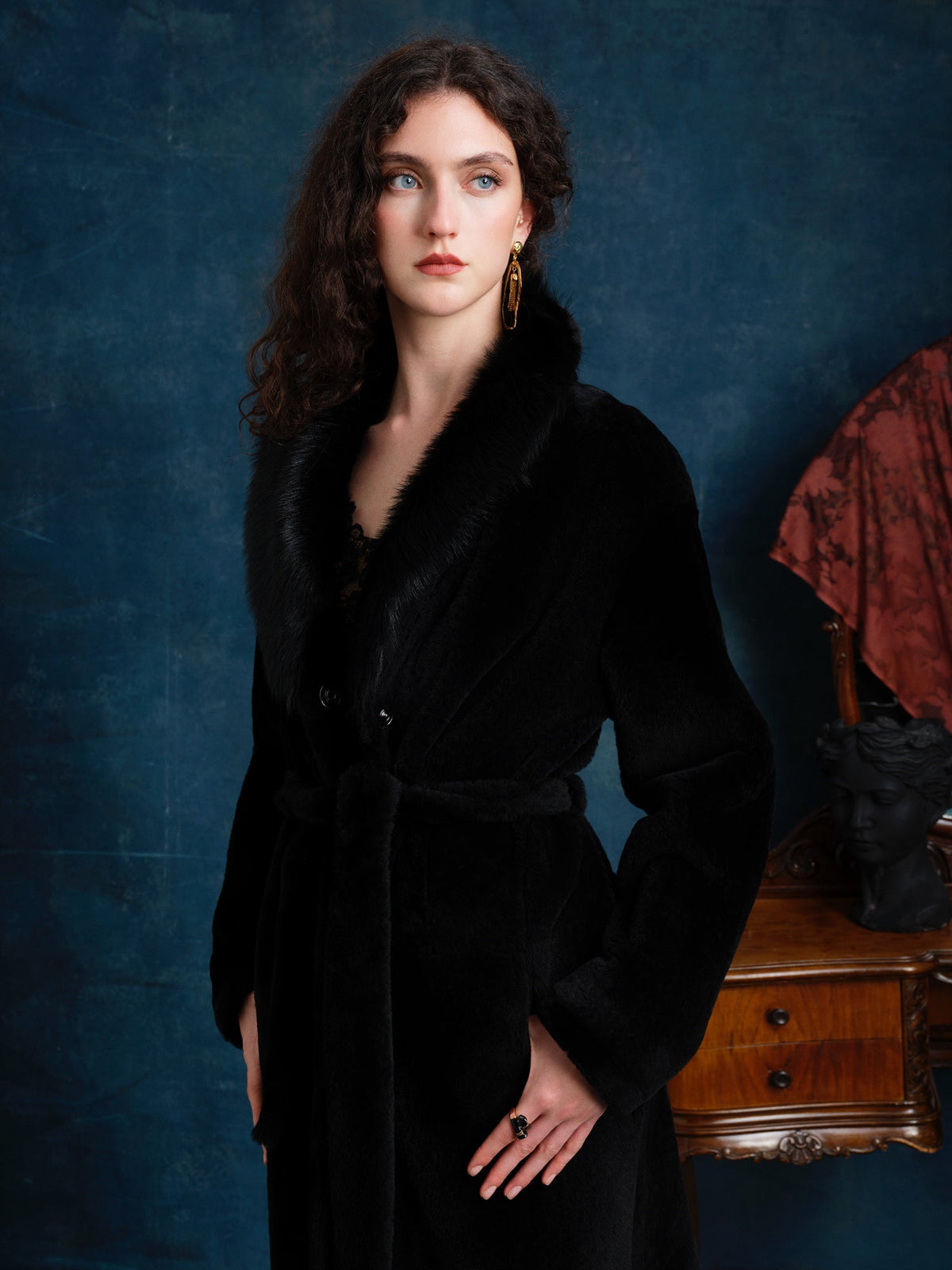 Rosalie Oversized Shearling Coat