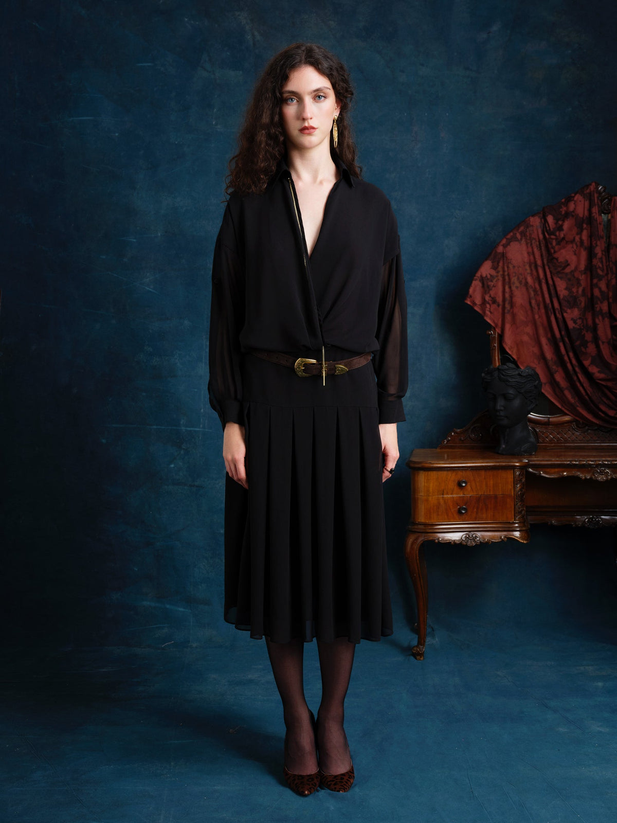 Jessie Midi Crepe Dress
