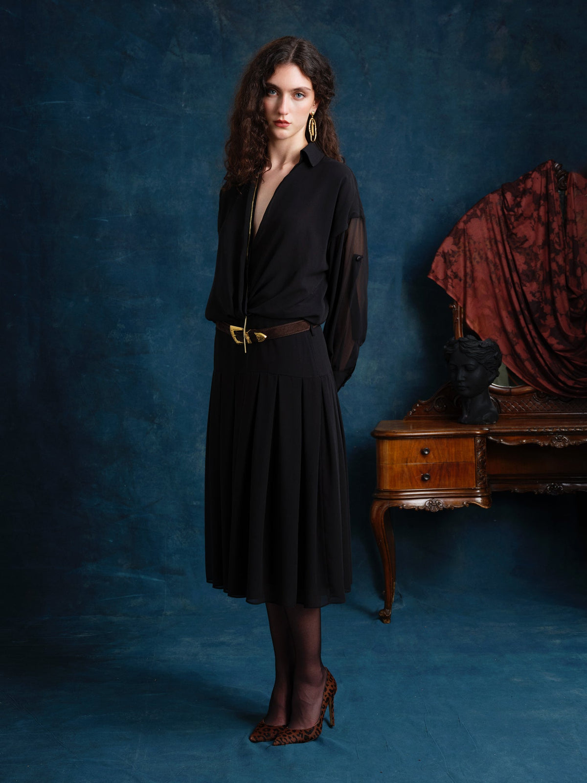 Jessie Midi Crepe Dress