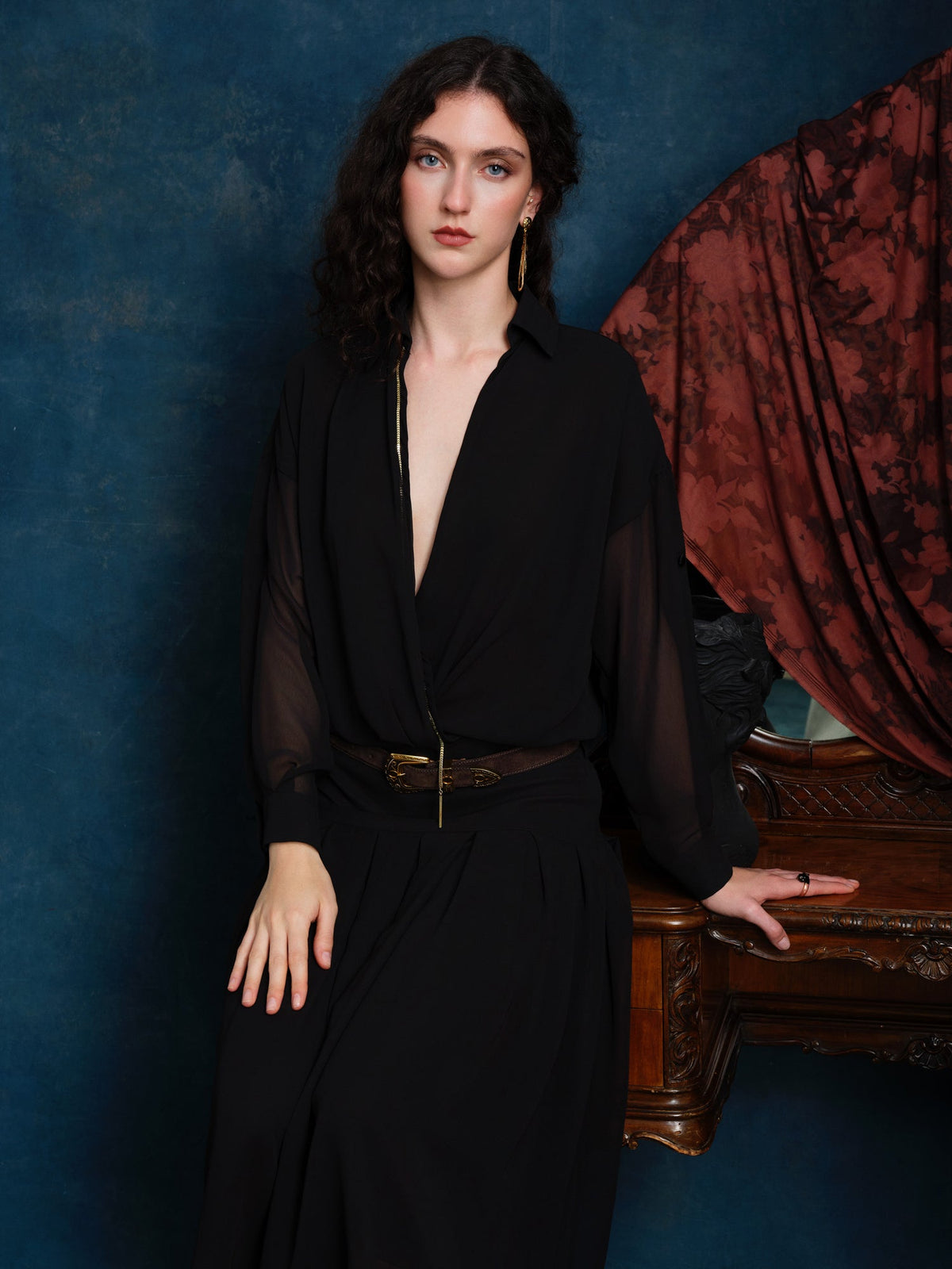 Jessie Midi Crepe Dress