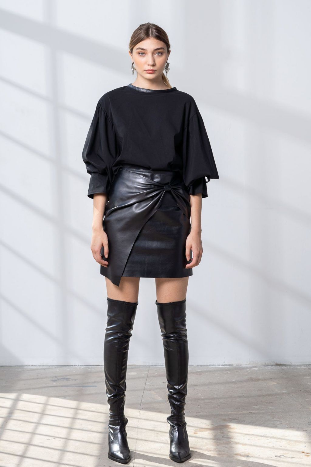 Skye Leather Skirt